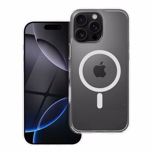 Maciņš priekš iPhone 16 PRO MAX Forcell F-Protect Clear Hybrid Premium saderīgs ar Magsafe caurspīdīgs