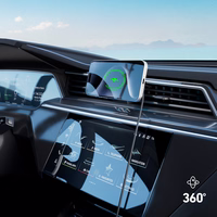 Viedtālruņa turētājs ar indukcijas lādētāju SBS TESUPFANWIR15W 15W, stiprināms pie ventilācijas atveres, ar dzesēšanu – melns