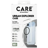 CARE by PanzerGlass Flagship Urban Explorer viedtālruņa apvalks ar melnu MagSafe iPhone Air - caurspīdīgs