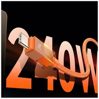 Kabelis USAMS U93 240W USB-C uz USB-C 1.2m oranžs