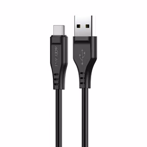 Acefast USB kabelis - USB Type C 1.2m, 3A melns (C3-04 melns)