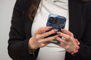 FORCELL F-PROTECT Mirage viedtālruņa apvalks saderīgs ar MagSafe IPHONE 15 Plus okeāna marmors