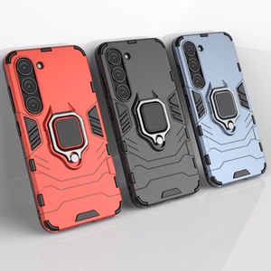 Ring Armor viedtālruņa apvalks Samsung Galaxy S23 bruņots pārsegs magnētiskais turētājs gredzens melns