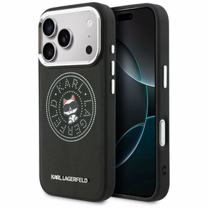 Karl Lagerfeld Point & Choupette Sketch MagSafe Maciņš for iPhone 17 Pro Max - melns