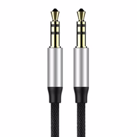 Baseus Yiven Audio kabelis ar mini jack 3,5mm AUX, 1m (melns un sudrabains)