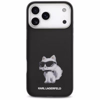 Etui Karl Lagerfeld IML Aquarelle        Choupette & Logo MagSafe do iPhone 17 Pro Max melns