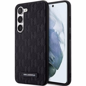 Karl Lagerfeld KLHCS23MSAKLHPK S23+ S916 cietais apvalks melns/melns Saffiano Mono Metāla Logotips