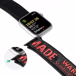 Band Dux Ducis "Outdoor" priekš Apple Watch 42mm/44mm/45mm Melns / Sarkans