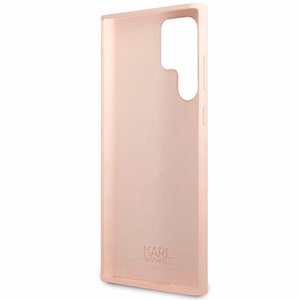Karl Lagerfeld KLHCS23LSNIKBCP Sam S23 S918 Ultra жёсткий чехол розовый/розовый Silicone Ikonik