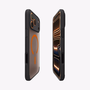 Чехол Spigen Ultra Hybrid MagSafe для iPhone 17 Pro - чёрно-оранжевый