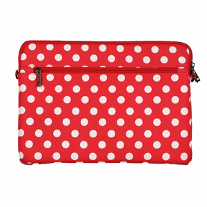 Wonder Portatīvais maciņš datoram 13–14 collas sarkans polka-dot raksts