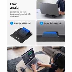 Spigen SlimFold LD201-S8 klēpjdatora statīvs, pelēks