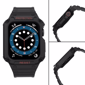 Protect Strap Ремешок для Apple Watch 38/40/41mm с бронированным чехлом - чёрный