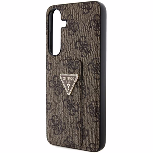 Guess GUHCS24SPGS4TDW S24 S921 brūns/brūns ciets apvalks Grip Stand 4G Triangle Strass
