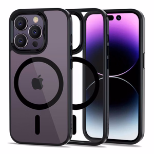 Tech-Protect MagMat MagSafe iPhone 14 Pro Max viedtālruņa apvalks - caurspīdīgs melns