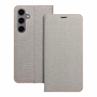 Viedtālruņa apvalks LUNA Book zeltains SAMSUNG S24 FE sudrabains