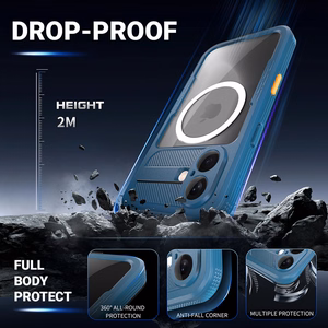 Crong Seal Cover IP68 ūdensizturīgs vāciņš ierīcei iPhone 16 Pro, jūras zils