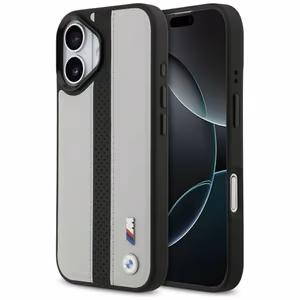BMW M Perforētā Strīpas Logo Magnētiskais Viedtālruņa apvalks iPhone 17 - pelēks