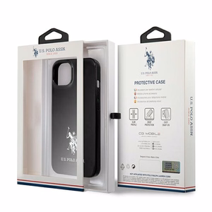 US Polo USHCP13SUMHK iPhone 13 mini 5.4" melns/melns cietais apvalks Horses Logo