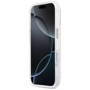 Guess IML Gradient Script Metal MagSafe Maciņš for iPhone 17 Pro - balts