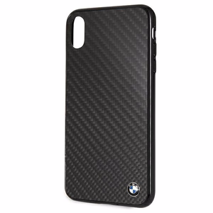 BMW Siganture Carbon viedtālruņa apvalks iPhone Xs Max - melns