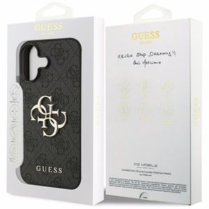 Guess 4G ar lielu logotipu viedtālruņa apvalks iPhone 17 - melns