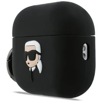 Karl Lagerfeld Silicone Karl Head 3D macins AirPods Pro 3 - melns