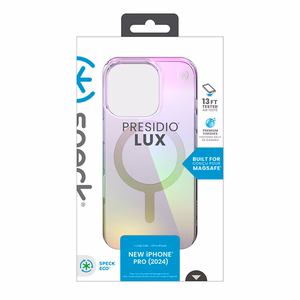 Speck Presidio2 Lux MagSafe vāciņš ierīcei iPhone 16 Pro, violets un caurspīdīgs