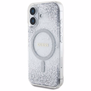 Guess HC sveķu apakšas spīdums MagSafe apvalks iPhone 16 - sudraba