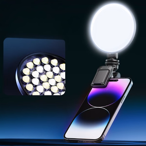 Blavec Selfie Ring lampa Aura Mini LED P-60 klemme (LPP60-KLB) melna