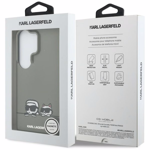 Karl Lagerfeld maciņš IML Peekaboo Karl un Choupette MagSafe priekš Samsung Galaxy S26 Ultra melns