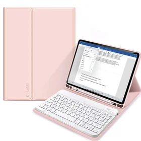 Tech-Protect SC Pen + Keyboard viedtālruņa apvalks ar klaviatūru iPad 10.9" 2022 - rozā