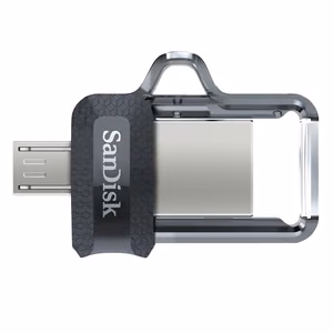 SanDisk 173384 USB flash drive 32 GB USB Type-A / Micro-USB black transparent