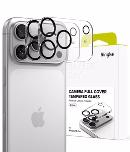 Ringke Camera Full Cover kameras aizsargstikls, 2 gab. komplekts iPhone 18 Pro, melns