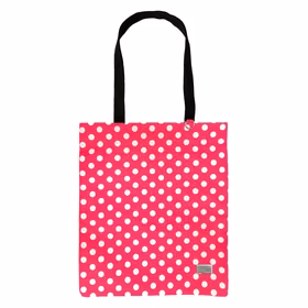 Iepirkumu soma Wonder raksts 2 rozā ar punktiem