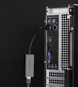 Ugreen ārējā tīkla karte RJ45 - USB 2.0 100 Mbps Ethernet melna (CR110 20254)