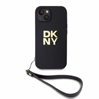 DKNY Viedtālruņa apvalks ar siksniņu un logotipu iPhone 15 / 14 / 13 - melns