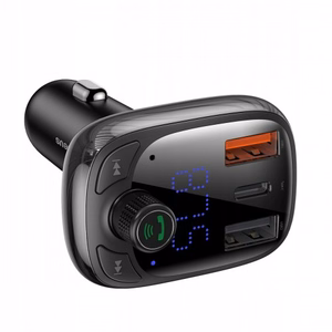 Auto lādētājs Baseus "PPS Quick" Melns (lādētājs / FM Transmitter / USB / Hands Free)