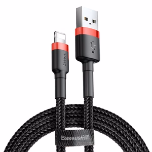 Baseus kabelis Cafule USB - Lightning 3,0m 2A sarkans-melns