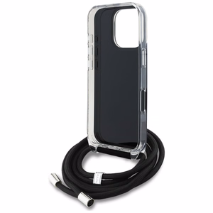 Karl Lagerfeld IML Crossbody Karl&Choupette Head Maciņš for iPhone 16 Pro Max - melns