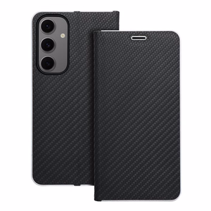 Флип-чехол для Samsung S24 FE Luna Book Carbon чёрный