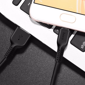 USB kabelis Hoco X20 USB-A uz MicroUSB 2.0m melns