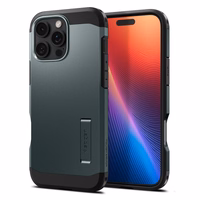 Spigen Tough Armor Magnētiskais viedtālruņa apvalks ar statīvu iPhone 16 Pro - zaļš