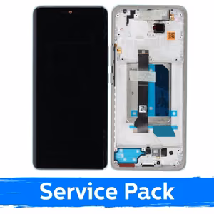 LCD displejs saderīgs ar Xiaomi Redmi Note 14 Pro+ 5G ar rāmi / Ledus zils / (Service Pack)