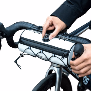 Rockbros TL002 ROAD TO SKY 1.5L ūdensizturīga velosipēda stūres soma - balta