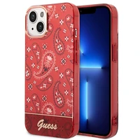 Guess GUHCP14MHGBNHR iPhone 14 Plus 6.7 "sarkans/sarkans cietais apvalks Bandana Paisley