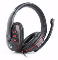 Gembird GHS-402 headphones/headset Wired Head-band Gaming melns