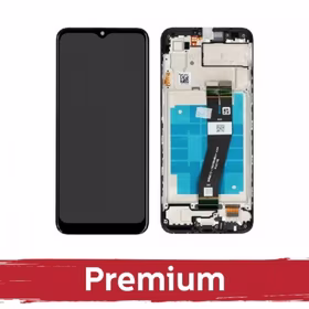 LCD Displejs Saderīgs ar Samsung A035G A03 (2022) Melns ar Frame OEM