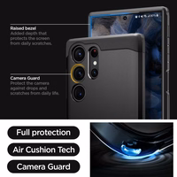 Spigen Tough Armor viedtālruņa apvalks Samsung Galaxy S23 Ultra - melns