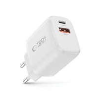 Tech-Protect NCA20 PD 20W QC3.0 USB-A / USB-C sienas lādētājs - balts